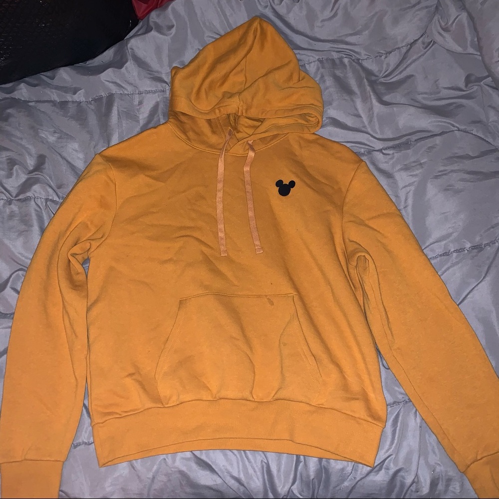 Yellow H&M Mickey Mouse hoodie